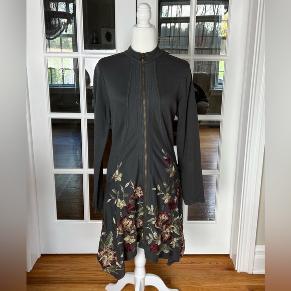 50% Off $169 NWOT XCVI Embroidered Long Jacket Sz L - Picture 2 of 6